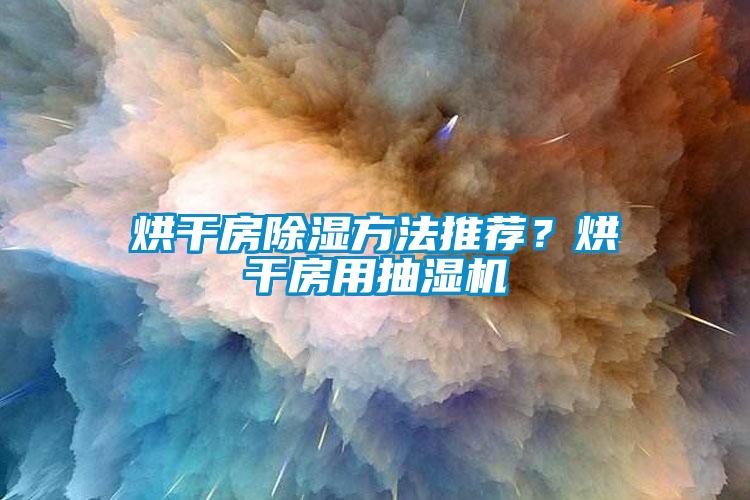 烘干房除濕方法推薦？烘干房用抽濕機