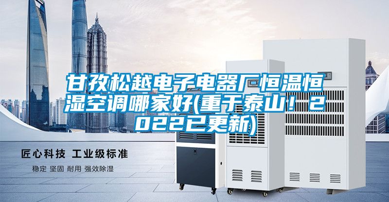 甘孜松越電子電器廠恒溫恒濕空調(diào)哪家好(重于泰山！2022已更新)